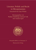 Cover: Literatur, Politik und Recht in Mesopotamien - Harrassowitz Verlag