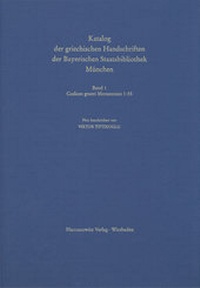 Abbildung von: Catalogus codicum manu scriptorum Bibliothecae Monacensis. (Handschriftenkatalog... / Codices graeci Monacenses / Katalog der griechischen Handschriften der Bayerischen Staatsbibliothek München - Codices graeci Monacenses 1-55 - Harrassowitz Verlag