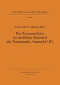 Cover: Die Ortsnamenlisten im n&ouml;rdlichen S&auml;ulenhof des Totentempels Amenophis' III. - Harrassowitz Verlag