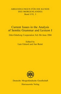 Abbildung von: Current Issues in the Analysis of Semitic Grammar and Lexicon I - Harrassowitz Verlag