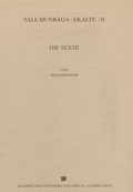 Cover: Tall Munbaqa-Ekalte II, Die Texte - Harrassowitz Verlag