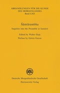 Cover: Sastrarambha - Harrassowitz Verlag