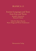 Cover: Iranian Languages and Texts from Iran and Turan - Harrassowitz Verlag