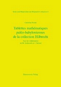 Abbildung von: Tablettes mathématiques de la collection Hilprecht - Harrassowitz Verlag