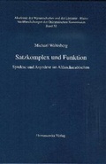 Cover: Satzkomplex und Funktion - Harrassowitz Verlag