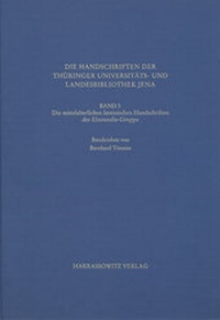 Abbildung von: Die Handschriften der Thüringer Universitäts- und Landesbibliothek Jena, Band II - Harrassowitz Verlag