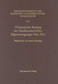 Cover: Thematischer Katalog der Musikhandschriften der Signaturengruppe Mus. Hs. - Harrassowitz Verlag