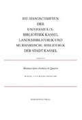 Cover: Manuscripta chemica in Quarto - Harrassowitz Verlag