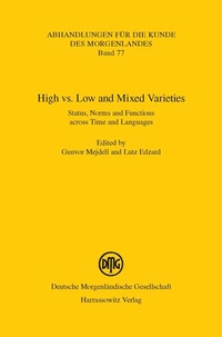 Enlarge image Cover: High vs. Low and Mixed Varieties - Harrassowitz Verlag