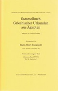 Cover: Sammelbuch griechischer Urkunden aus &Auml;gypten / Sammelbuch Griechischer Urkunden aus &Auml;gypten - Harrassowitz Verlag