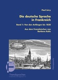 Cover: Die deutsche Sprache in Frankreich - Harrassowitz Verlag