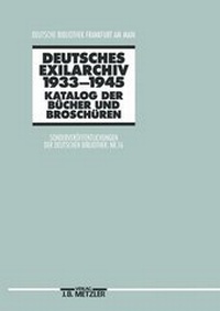 Abbildung von: Deutsches Exilarchiv 1933-1945 - J.B. Metzler