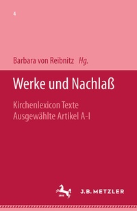 Enlarge image Cover: Werke und Nachlaß - J.B. Metzler