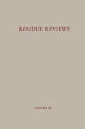 Cover: Residue Reviews - Springer