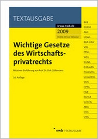 Abbildung von: Wichtige Gesetze des Wirtschaftsprivatrechts - NWB
