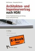 Cover: Architekten- und Ingenieurvertrag nach HOAI - E-Book (PDF) - Rudolf M&uuml;ller Verlag