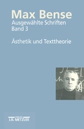 Cover: Max Bense: &Auml;sthetik und Texttheorie - J.B. Metzler