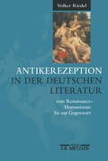 Cover: Antikerezeption in der deutschen Literatur vom Renaissance-Humanismus bis zur Gegenwart - J.B. Metzler