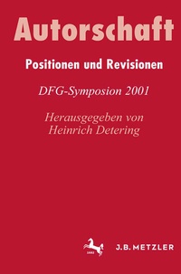 Enlarge image Cover: Autorschaft - J.B. Metzler