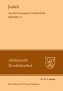 Cover: Judith - De Gruyter