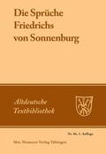 Cover: Die Spr&uuml;che Friedrichs von Sonnenburg - De Gruyter