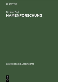 Abbildung von: Namenforschung - De Gruyter