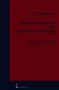 Cover: Alice Salomon. Frauenemanzipation und soziale Verantwortung - Luchterhand