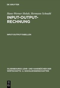 Cover: Input-Output-Rechnung: Input-Output-Tabellen - De Gruyter Oldenbourg