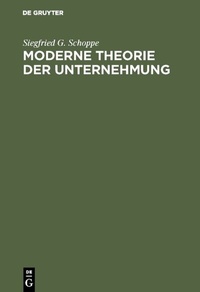 Abbildung von: Moderne Theorie der Unternehmung - De Gruyter Oldenbourg