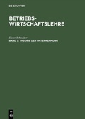 Cover: Theorie der Unternehmung - De Gruyter Oldenbourg
