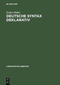 Abbildung von: Deutsche Syntax deklarativ - De Gruyter