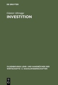 Cover: Investition - De Gruyter Oldenbourg