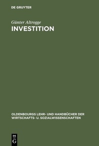 Abbildung von: Investition - De Gruyter Oldenbourg