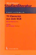 Cover: 75 Klausuren aus dem BGB - Luchterhand