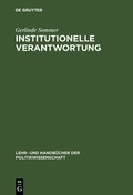 Cover: Institutionelle Verantwortung - De Gruyter Oldenbourg