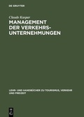 Cover: Management der Verkehrsunternehmungen - De Gruyter Oldenbourg