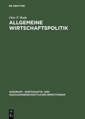 Abbildung von: Allgemeine Wirtschaftspolitik - De Gruyter Oldenbourg