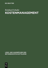 Abbildung von: Kostenmanagement - De Gruyter Oldenbourg
