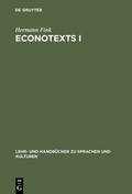 Cover: EconoTexts I - De Gruyter Oldenbourg
