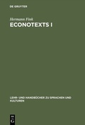 Cover: EconoTexts I - De Gruyter Oldenbourg