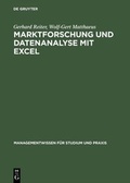 Cover: Marktforschung und Datenanalyse mit EXCEL - De Gruyter Oldenbourg