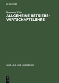 Cover: Allgemeine Betriebswirtschaftslehre - De Gruyter Oldenbourg