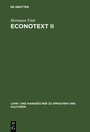 Cover: Econotext II - De Gruyter Oldenbourg