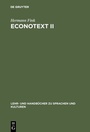 Cover: Econotext II - De Gruyter Oldenbourg