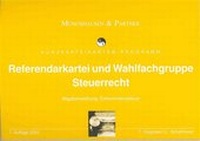 Abbildung von: Referendarkartei und Wahlfach Steuerrecht - Luchterhand