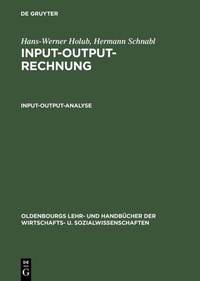 Enlarge image Cover: Input-Output-Analyse - De Gruyter Oldenbourg