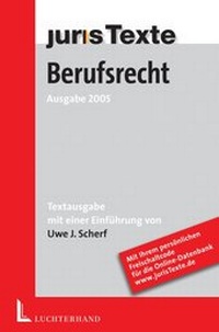 Abbildung von: Berufsrecht - Luchterhand