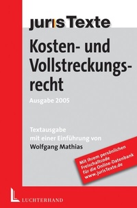 Abbildung von: Kosten- und Vollstreckungsrecht - Luchterhand