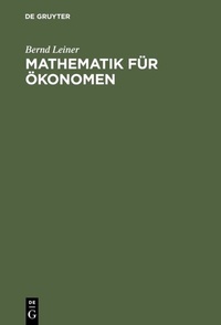 Abbildung von: Mathematik für Ökonomen - De Gruyter Oldenbourg
