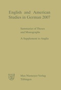Cover: English and American Studies in German. Summaries of Theses and Monographs.... - Max Niemeyer Verlag